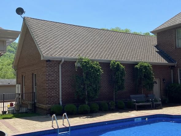 Pool House after pressure washing
